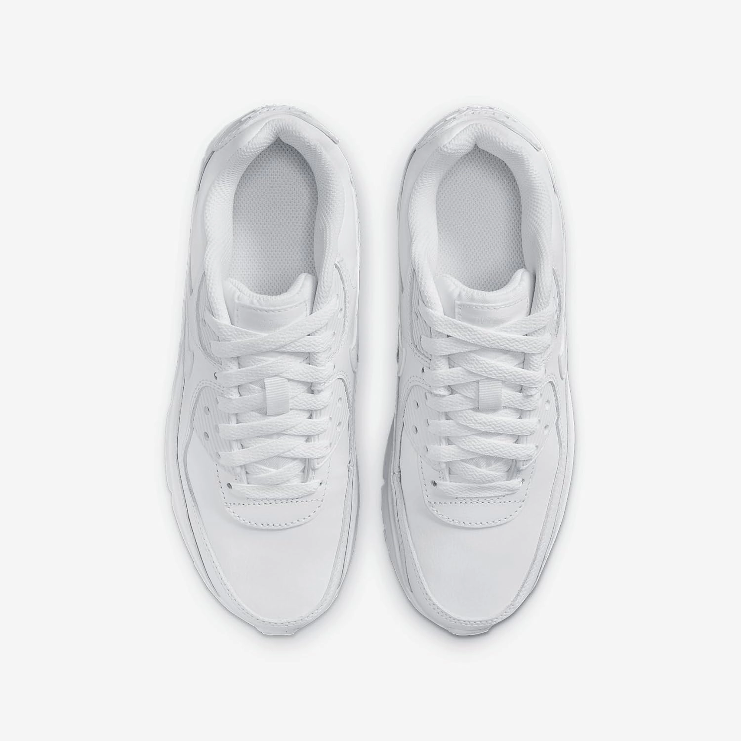 Nike Air Max 90 LTR Big Kids’ Shoes (CD6864-133, White/Metallic Silver/White/White)