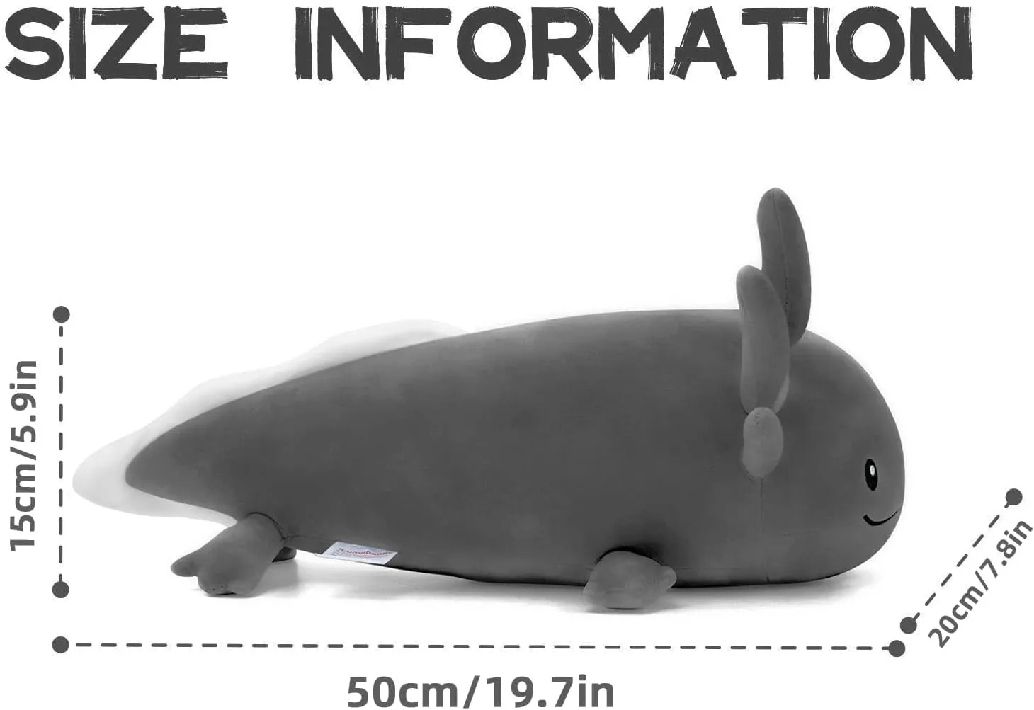 Niuniu Daddy Axolotl Luminous Plush Toys for Girls Boys- 20inches Realistic Axolotl Stuffed Animals for Kids Toddler Teens
