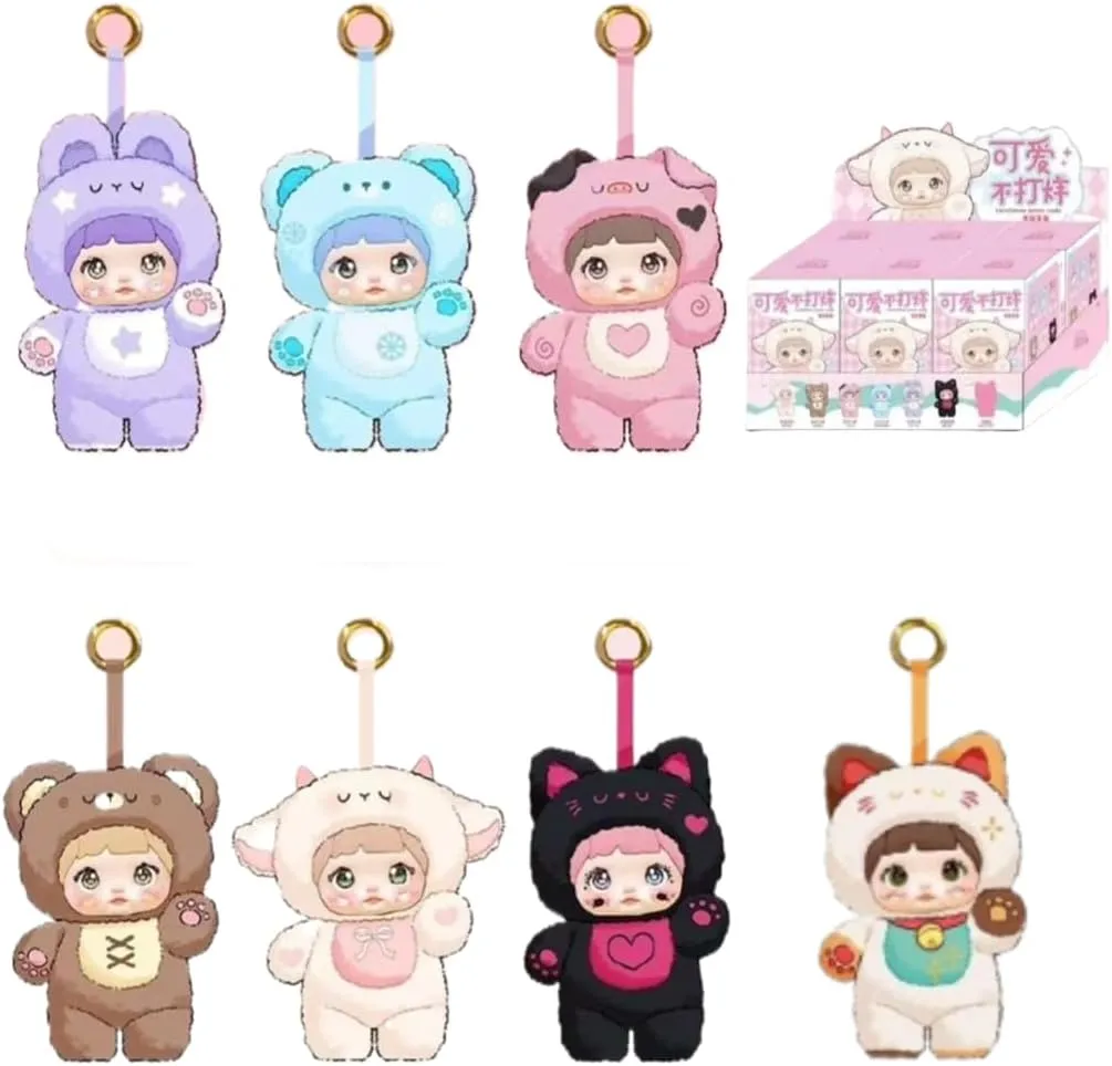 Nommi Blind Box Plush Doll Nommi Loveliness Never Ends Series Kawaii Plushie Toys Figure Doll Cute Xmas Collectible Birthday Gift for Girls (6PACKS)
