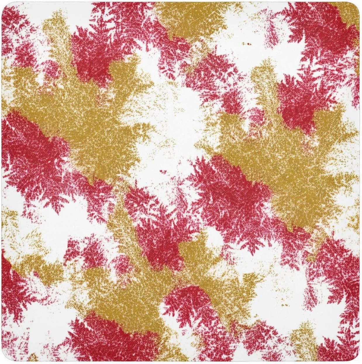 ODAWA Red and Gold Abstract Self-adhesive Cloth 17.7X17.7 Inch Magic Flexible Folding Self-Stick Makeup Bag Anti Scratch Equipment Wrap Storage Pouch