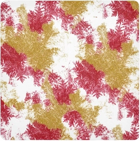 ODAWA Red and Gold Abstract Self-adhesive Cloth 17.7X17.7 Inch Magic Flexible Folding Self-Stick Makeup Bag Anti Scratch Equipment Wrap Storage Pouch