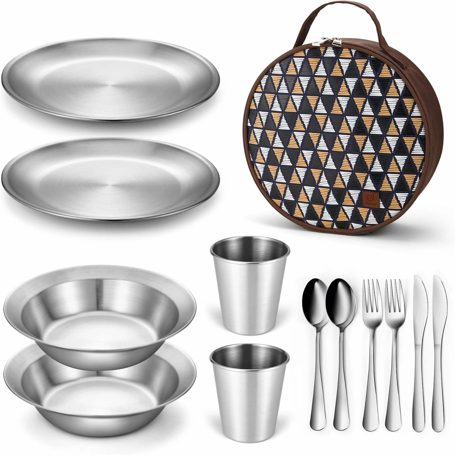 Odoland Bundle - 2 Items Camping Complete Messware Kit and 48 Cans Soft Cooler