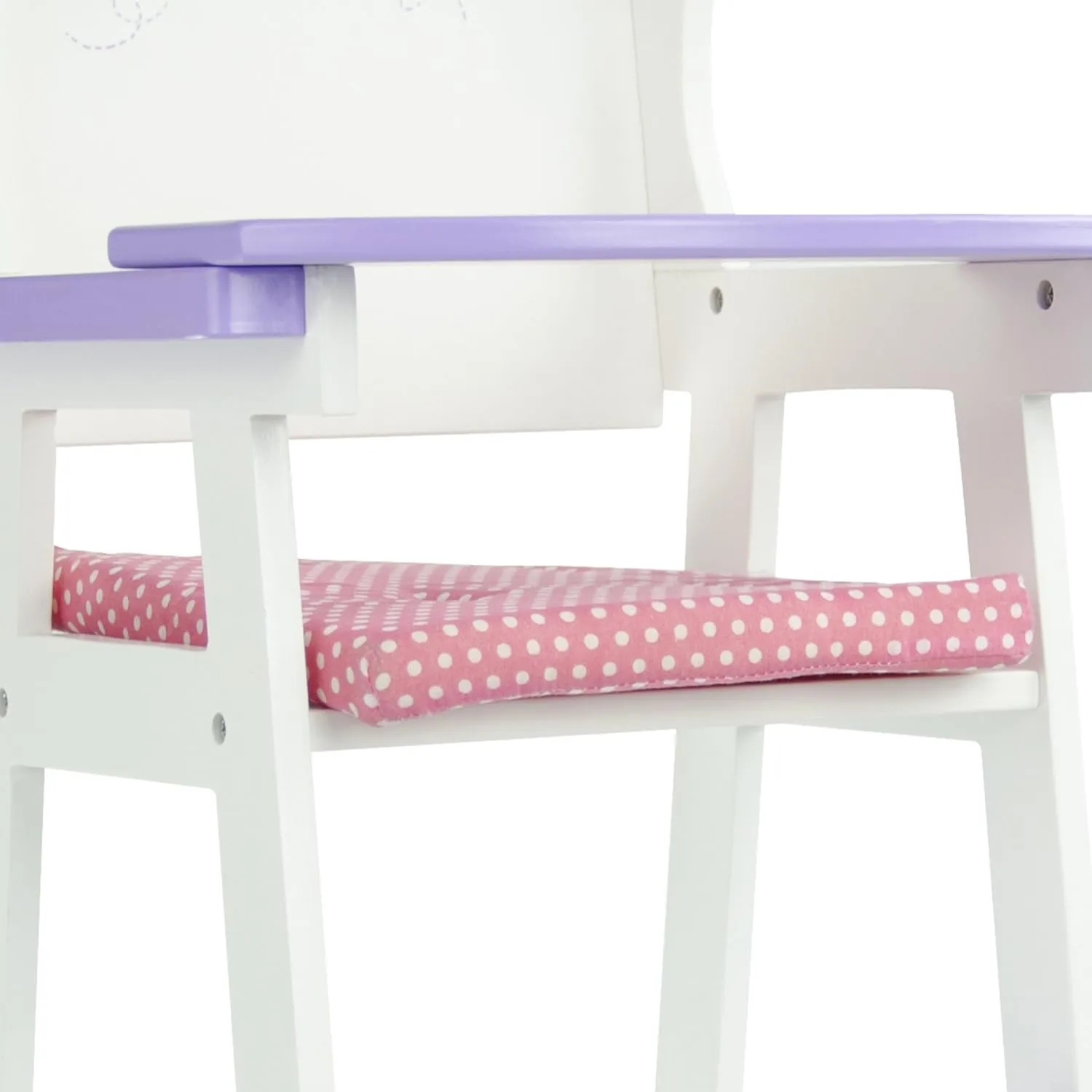 Olivia's Little World - Polka Dots Princess Baby Doll High Chair - Grey