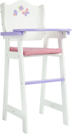 Olivia's Little World - Polka Dots Princess Baby Doll High Chair - Grey