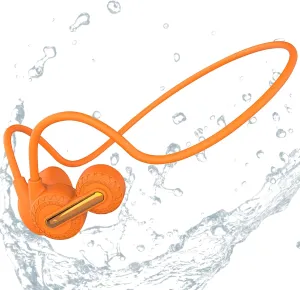 Open Ear Headphones Wireless Bluetooth 5.4 Air Conduction Headphone Bluetooth Sport Headset IPX7 Waterproof Premium Sound Clear Call Lightweight for Running Cycling Fitness Gym Workouts (Orange)
