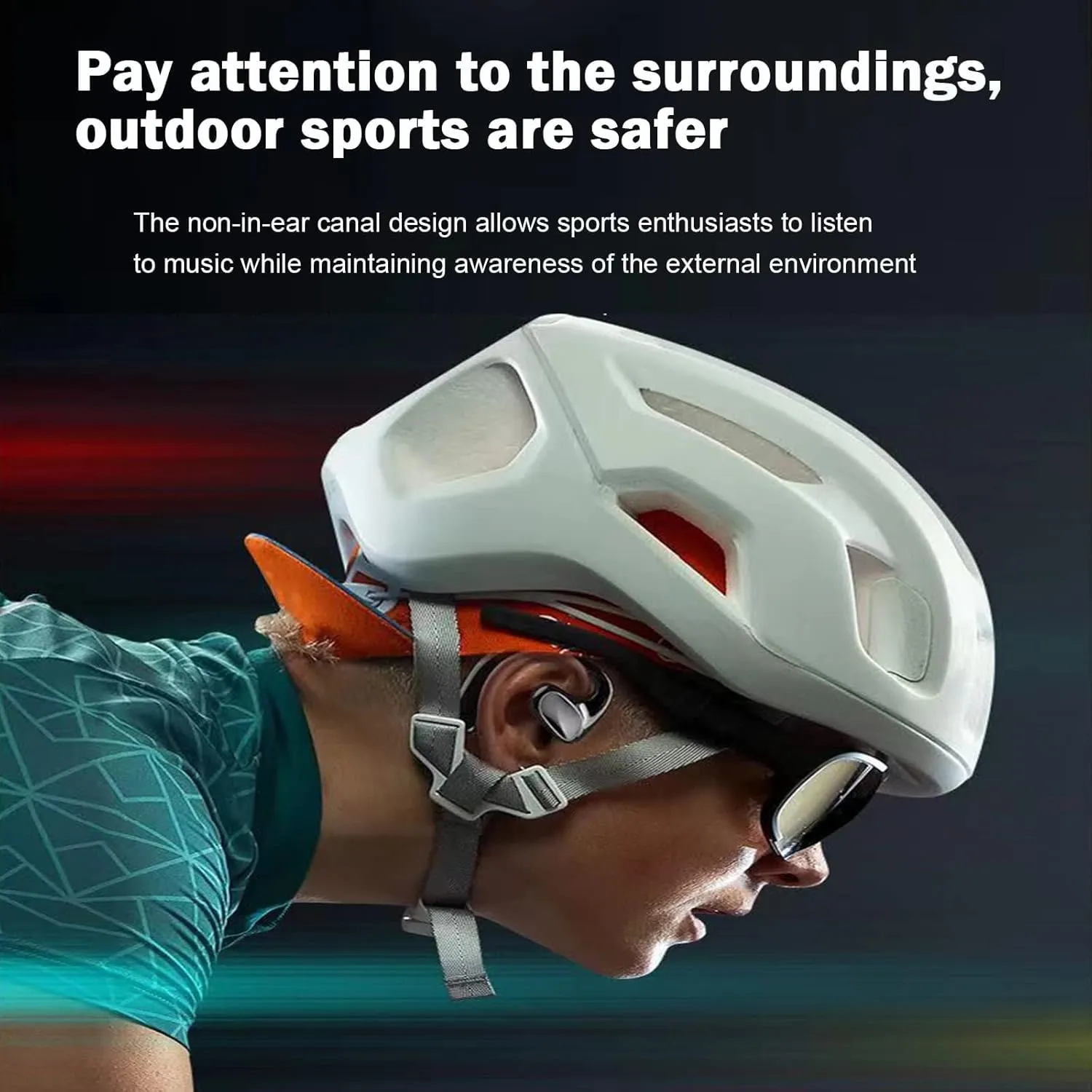 Open Ear Headphones Wireless Bluetooth Air Bone Conduction Headphones Head Set with Mic Bone Conduction Earbuds Headset Bone Conducting Earphones Workout Over the Ear Running Earbuds with Earhooks