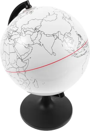 Operitacx Geographic Globes with Stand, DIY Your Color Globe, Blank World Map Globes, Unfinished Globe Model for Geographical Teacher Classroom Desktop Decor