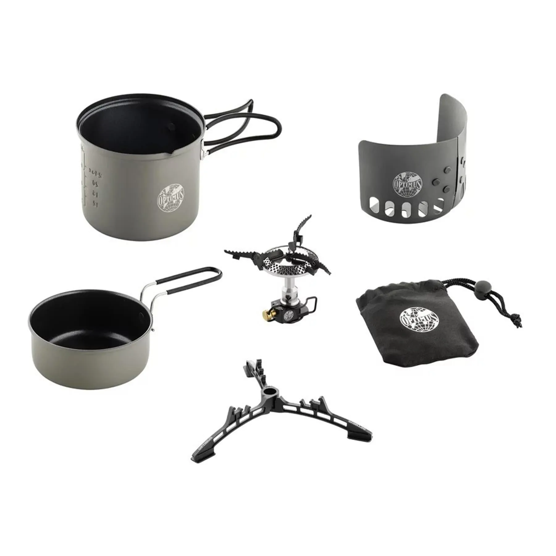 Optimus Elektra FE camping cooking system outdoor cook burner windshield stove