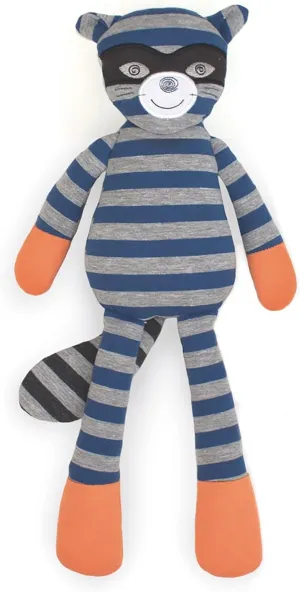Organic Farm Buddies Apple Park Robbie Raccoon Plush Baby Toy for Newborns, Infants, Toddlers - Hypoallergenic, 100% Organic Cotton