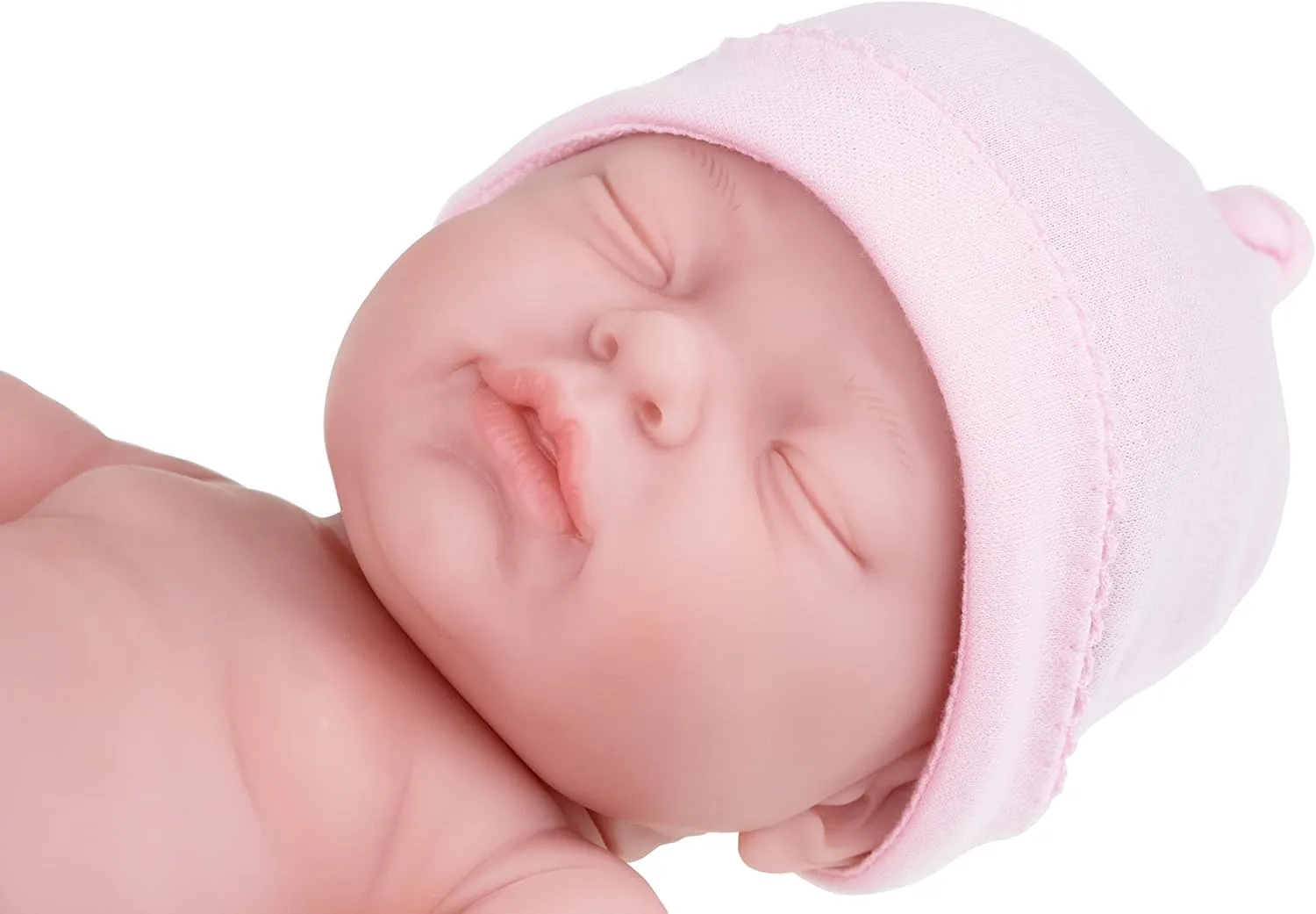 Original 17" La Newborn by JC Toys - Realistic Washable All Vinyl Closed Eye Sleeping Baby Doll- Pink Gift Set , Blue