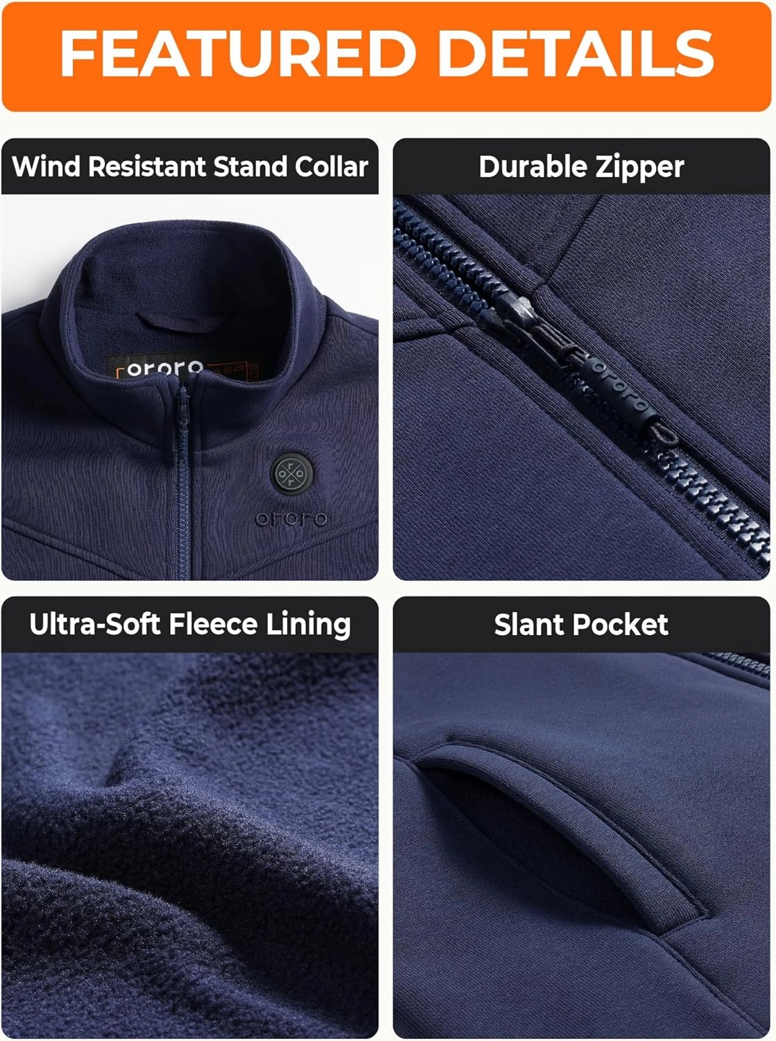 ORORO Women's Heated Fleece Vest with Battery, Lightweight Heating Vest Fleece (Charger Not Included)
