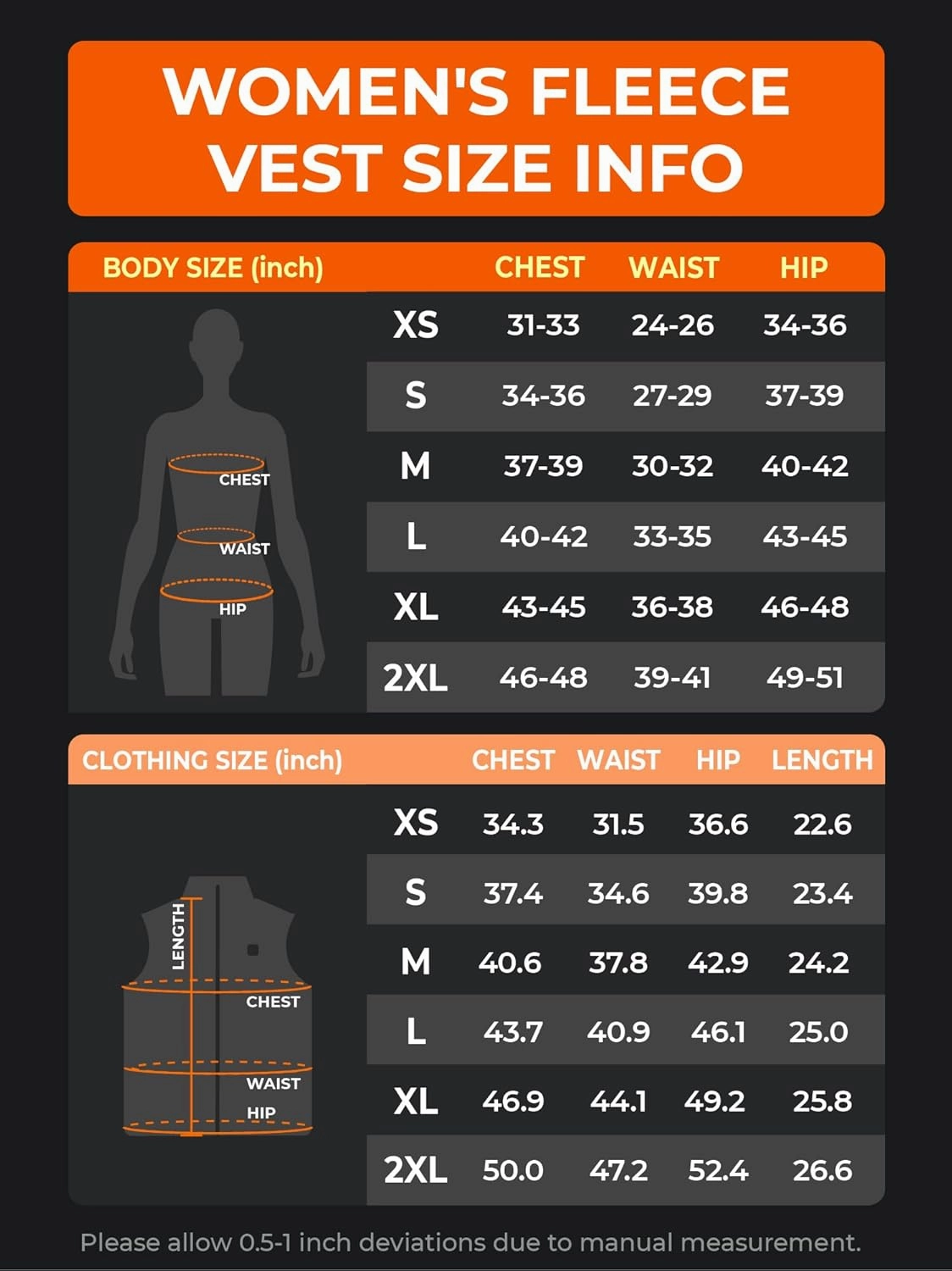 ORORO Women's Heated Fleece Vest with Battery, Lightweight Heating Vest Fleece (Charger Not Included)