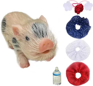 OtardDolls Lifelike Reborn Pig Dolls, 5 Inch Soft Realistic Newborn Cute Pig Dolls with Toy Accessories for Birthday, Christmas
