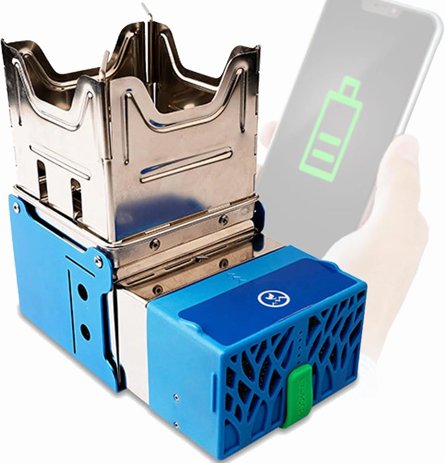 Outdoor Compact Charging Stove with Thermal Power Generation,Waterproof Foldable Camping Stove,for Emergency Power Supply