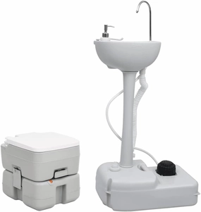 Outdoor Recreation,Camping & Hiking,Portable Camping Toilet and Handwash Stand Set