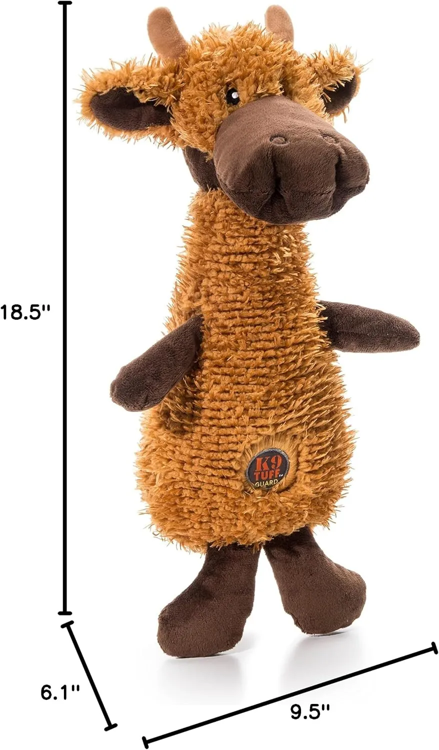 Outward Hound Scruffles Moose Plush Squeaky Dog Toy, Large