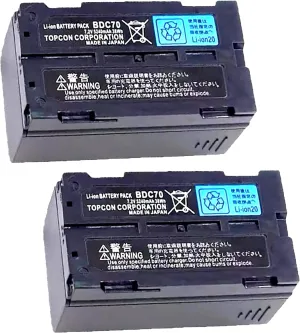 (Pack of 2) BDC70 Battery 7.2V 5240mAh for Topcon BDC70 Li-Ion Battery for Topcon Sokkia Total Station/GPS