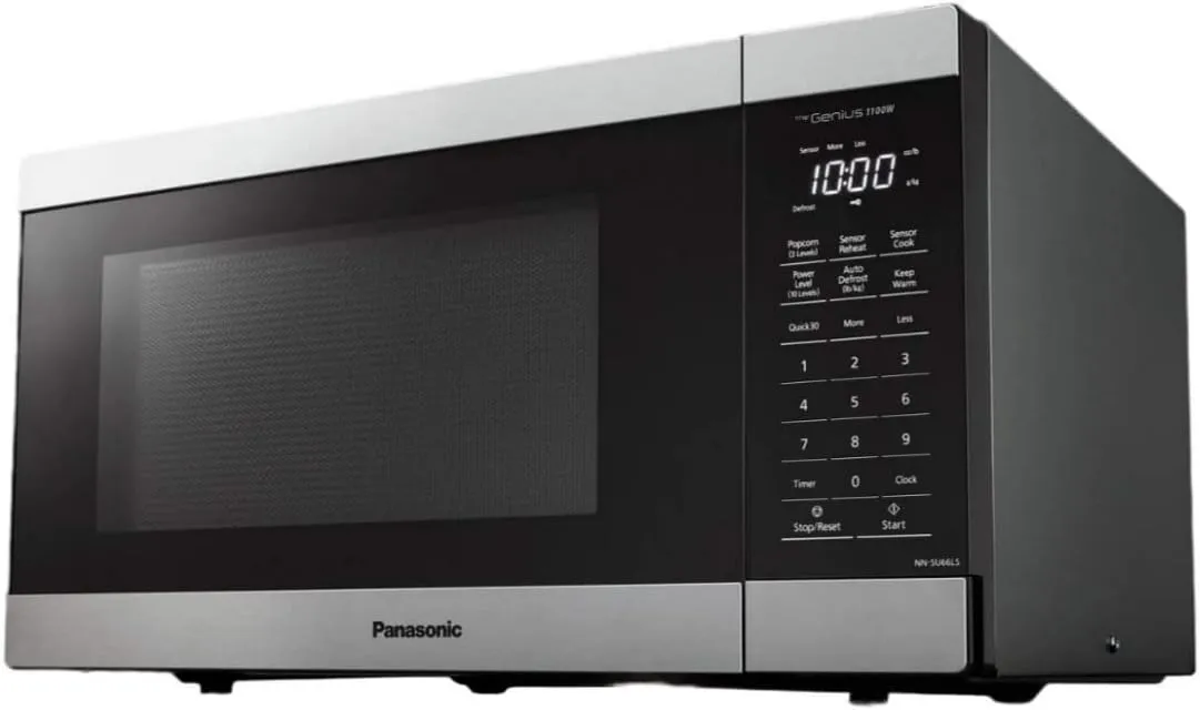 Panasonic NN-SU66LS 1100W with Genius Sensor Cook and Auto Defrost Countertop Microwave Oven, 1.3 cu ft, Stainless Steel