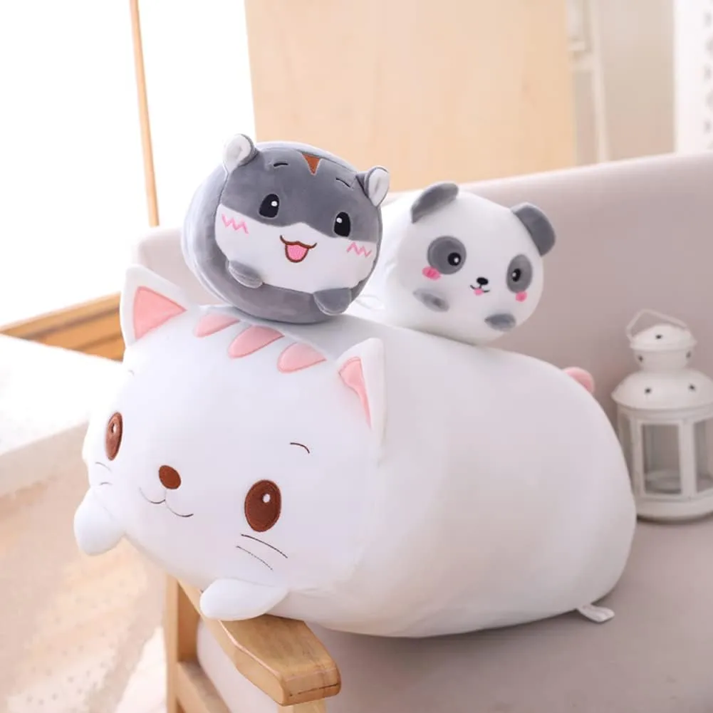 Panda Stuffed Animal Body Pillow, Soft Panda Plush Hugging Pillow Toy Gifts 33.5"
