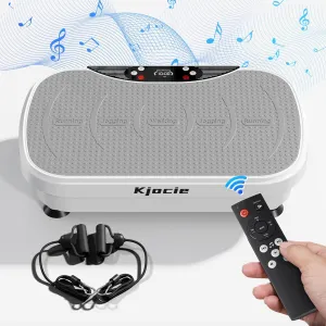 Partition Vibration Plate Exercise Machine,Whole Body Vibration Plate for Lymphatic Drainage in Home, White 9 Modes Power Plate Vibration Platform for Weight Loss, Toning & Shaping