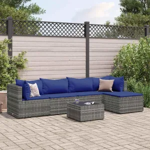 Patio Furniture Set, Rattan Chairs for Outside, Clearance Piece - Small Garden Bistro Table Conversation Set for Balcony, Porch, Outdoor Use (Grey)