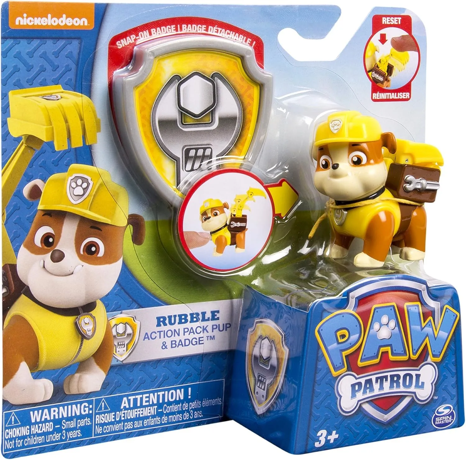 Paw Patrol Action Pack Pup & Badge, Rubble
