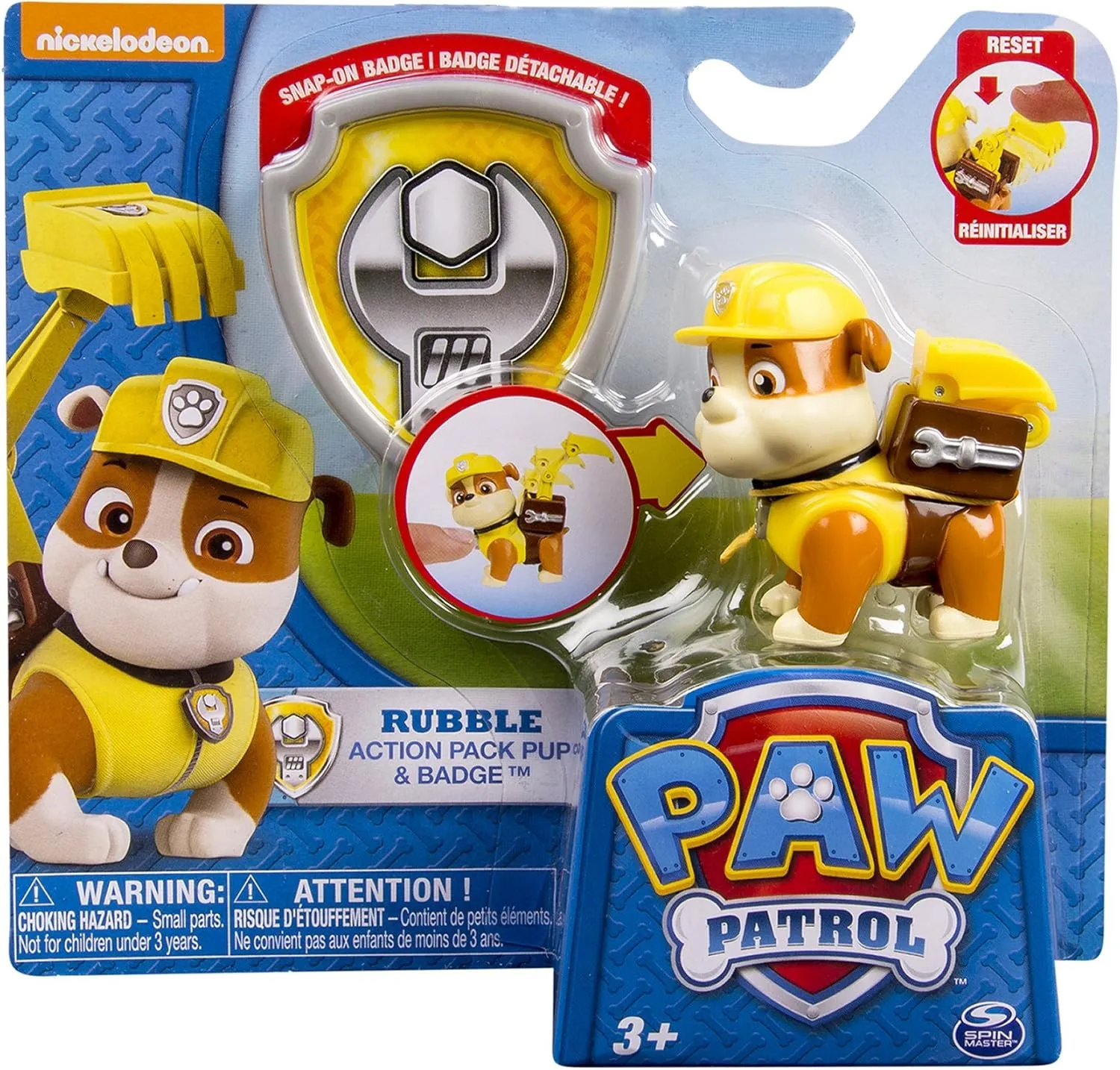 Paw Patrol Action Pack Pup & Badge, Rubble