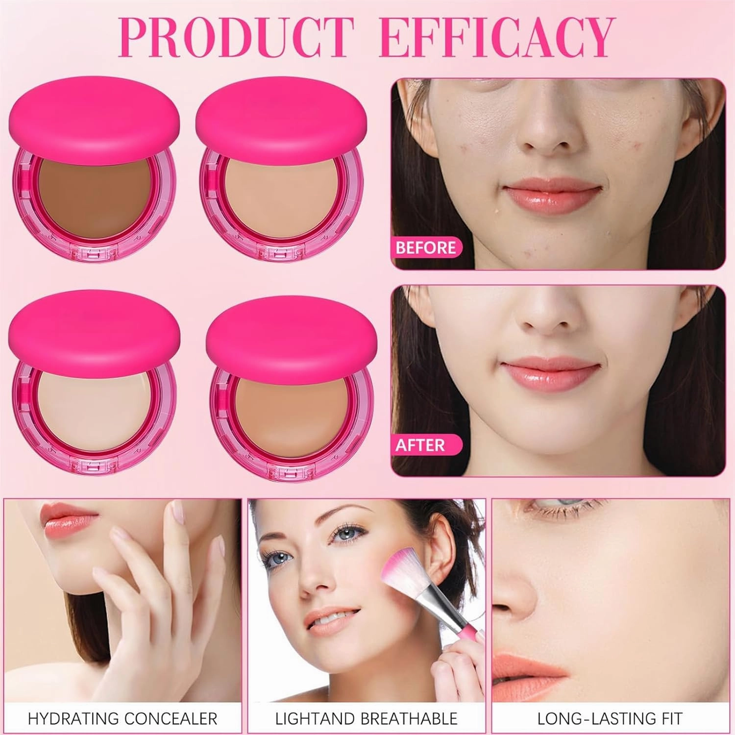 Peptide Bounce Balm Foundation, Hydrating, Age-Defying, Medium Buildable Coverage, Smooths Texture, for Mature Skin (1PC #1)