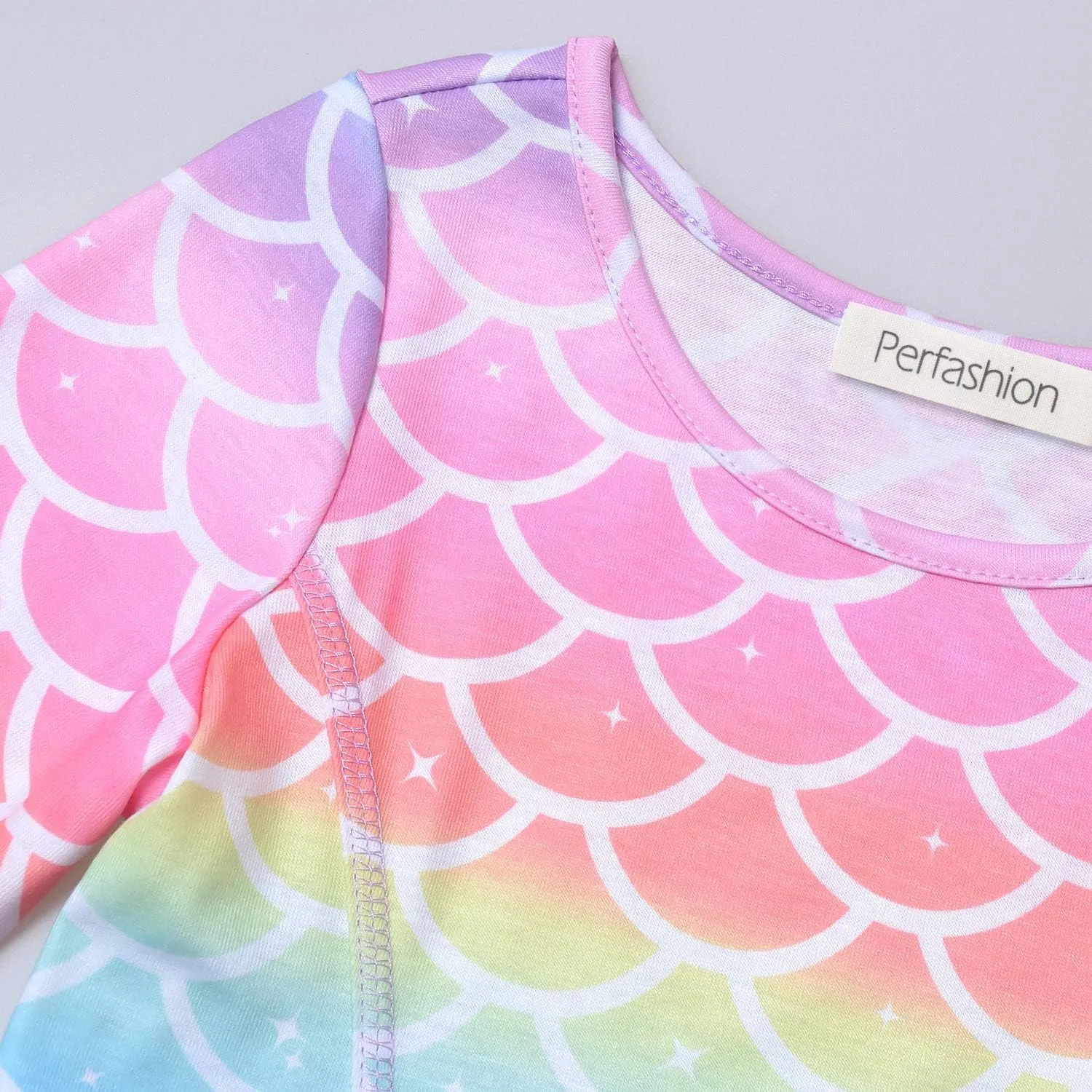 Perfashion Matching Girls&Dolls Sleeveless/Long Sleeve A-Line Dresses Unicorn Festival Skirts