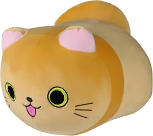 Pineapple Orange Cat Plush Toy, Soft Cat Pillow Squishy Plushies, Cute Stuffed Animal, Stuffed Cat Plushie, Orange Tabby Stuffy Kawaii Plush Toys for Girls, Boys, Kids (10 Inch)