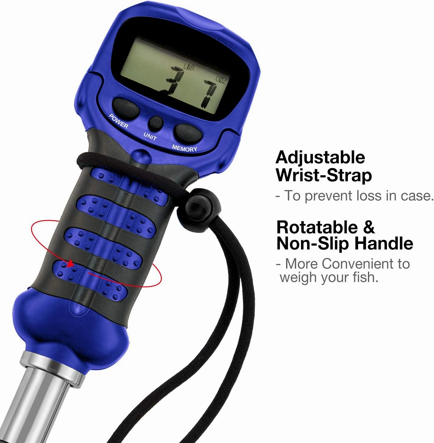 Piscifun Fish Gripper with Digital Fish Scale, Memory Function Fishing Scale, Save Up to Most 10 Set of Weight, Saltwater-Resistant, Portable Stainless Steel Fish Lip Gripper, Fishing Gear Gift