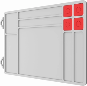 Pistol Gun Cleaning Mat, Thick Gun Cleaning Pad with Magnetic Organizer Parts Tray, Anti-Slip Rubberized Pistol Handgun Revolver Gun Mat, Protective Workbench Mat for Glock Cleaning
