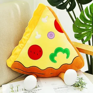 Pizza Bread Plush Toy,11.8" Fun Food Pillow,Cute Stuffed Animal,Kawaii Room Decor Holiday Birthday Gift for Kids Boys Girls