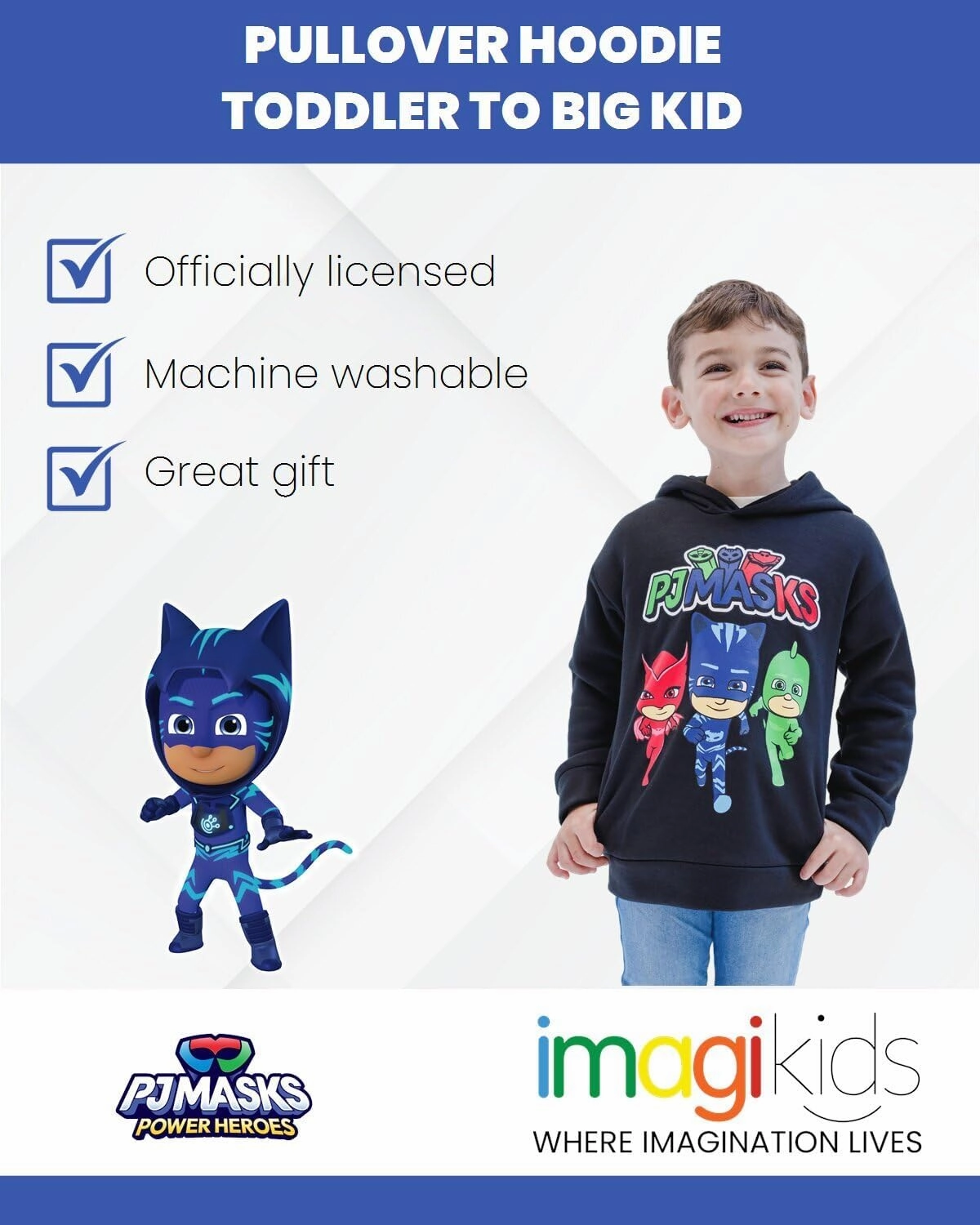 PJ Masks Catboy Owlette Gekko [SizeRangeDescription1] Fleece Hoodie [SizeDescription1]