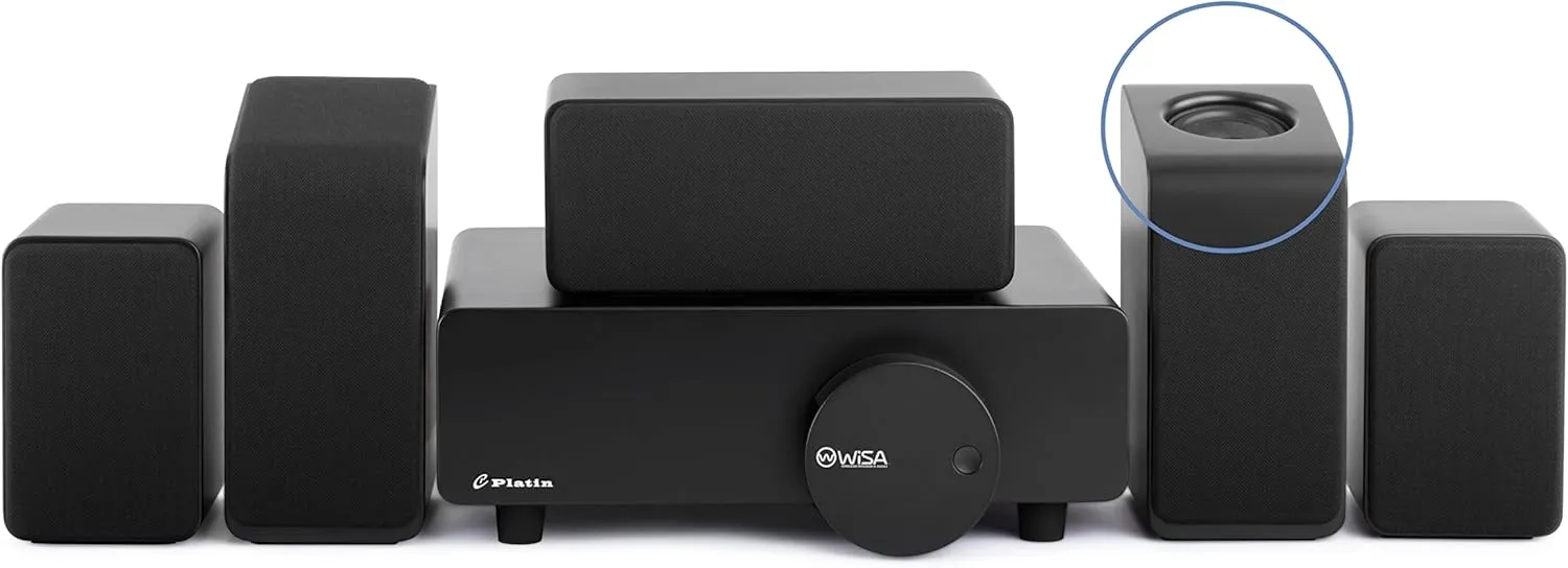 Platin Monaco 5.1.2 Home Theater System - Wireless Surround Sound System Upward Firing Speakers - THX Tuned & WiSA Certified