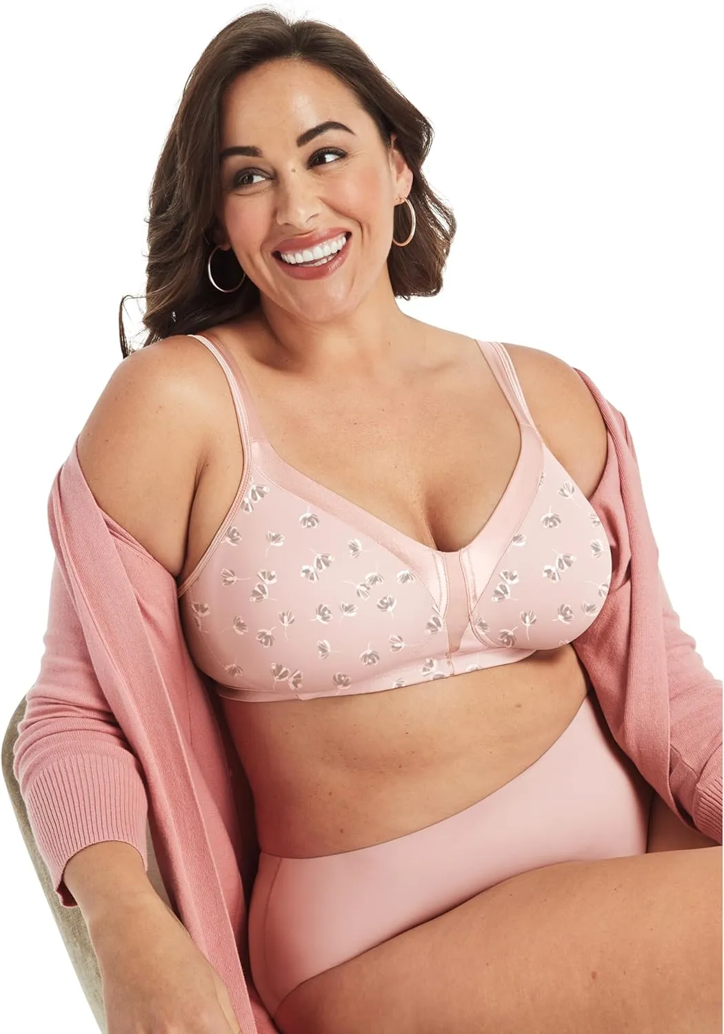 Playtex Women's Wireless Bra, 18 Hour Plus-Size T-Shirt Bras Available, Smoothing, Full Coverage, 4803, Single or 2-Pack