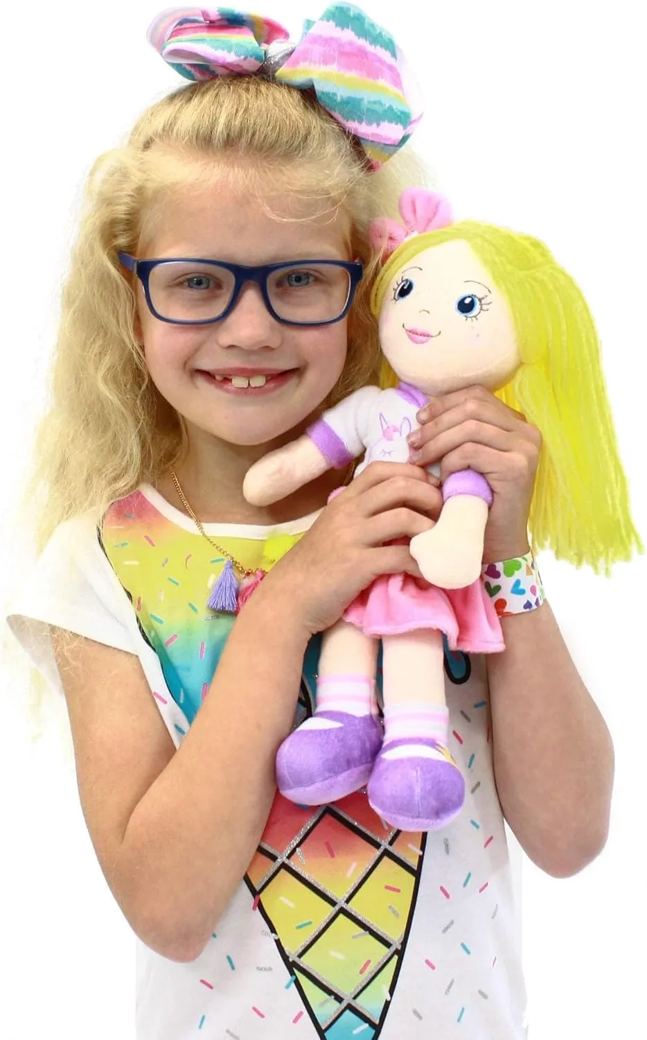 Playtime by Eimmie 14" Soft Baby Doll for Girls (Eimmie) - Plush Rag Doll for Toddlers & Infants, Washable Stuffed Toy with Sensory Fabric Body - Great for Baby Showers, Birthdays & Special Occasions