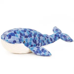 Plush Humpback Whale Toy, Kids Plush Toy Pillow, Large Blue Whale Stuffed Animals Toy Plushie Fish Gifts (90cm/35.4in)
