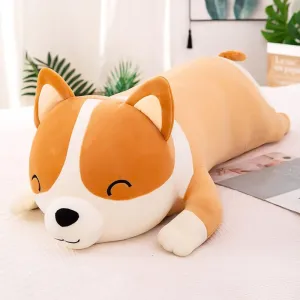 Plush Long Corgi Toy Cute Soft Stuffed Animal Corgi Doll Kids Plush Toy Pillow Gift for Kids and Girls(Yellow, 100cm/39.3in)