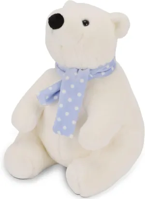 Polar Bear Stuffed Animal Plush, 11.8 Inch Lifelike Super Soft Cute Bear with Scarf, Kawaii Cute Plush Toy for Kids Children Family Xmas Birthday Gifts