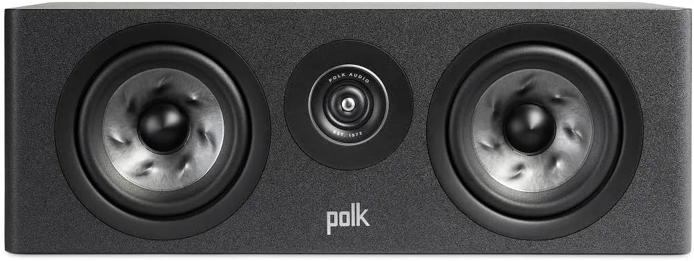 Polk Audio Reserve Series R300 Compact Center Channel Loudspeaker for Dynamic, Detailed Audio, 1" Pinnacle Ring Tweeter & Dual 5.25" Turbine Cone Woofers, Hi-Res Certified, Wall Mountable, Black