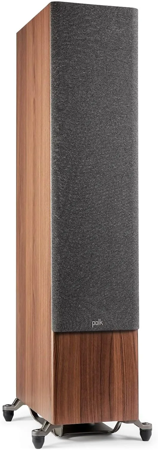 Polk Audio Reserve Series R700 Tower Speaker, 1" Tweeter, a 6.5" Woofers & Dual 8" Long-Throw Drivers, Hi-Res Certified, Dolby Atmos & IMAX Enhanced for Dynamic Home Theater Audio, Walnut Brown