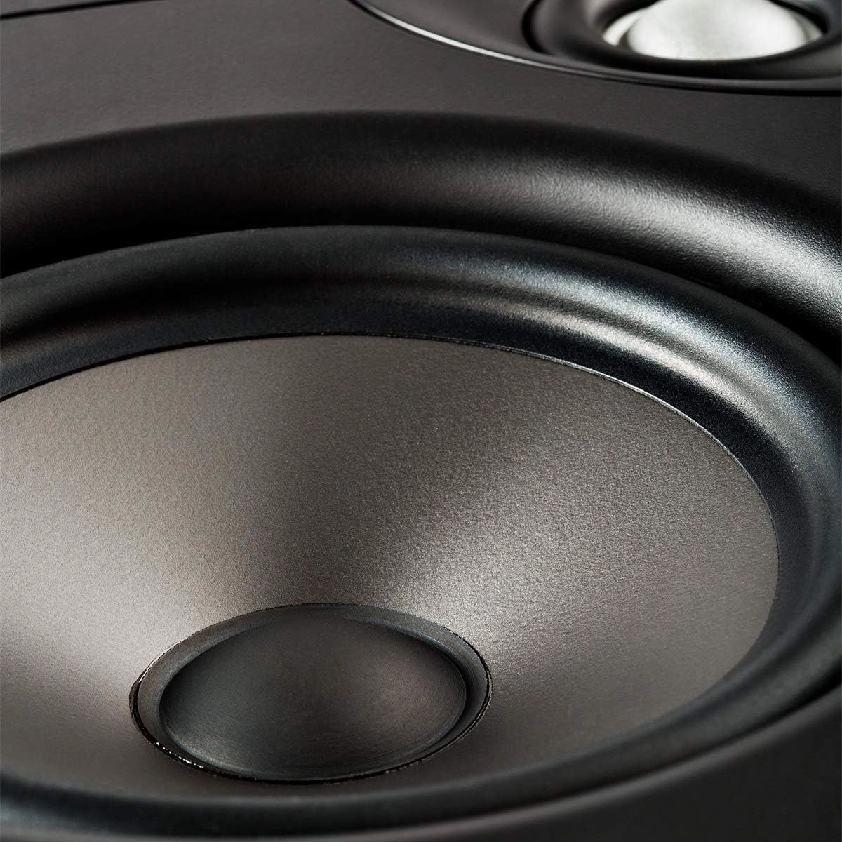 Polk Audio V65 Vanishing in Wall Speaker (Single) - Ideal for Large Rooms, Features Composite Polymer Cone Driver, Swivel Mount Silk Dome Tweeter, Easy Installation, Includes Paintable Slim Grille