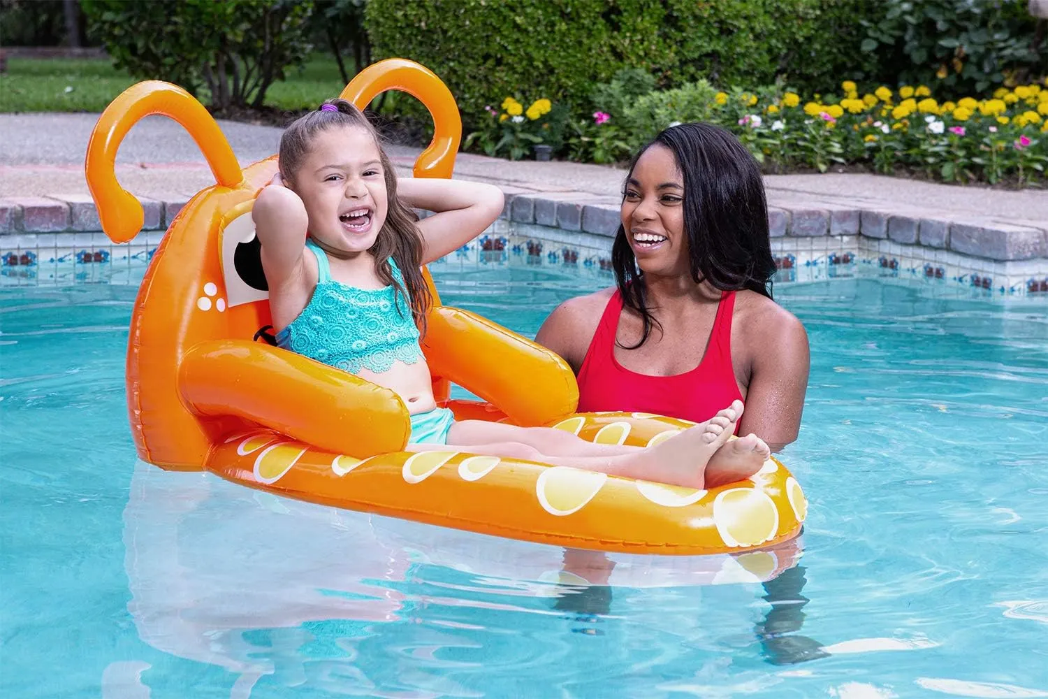 Poolmaster Waterbug Lounge Jr. Inflatable Swimming Pool Float Large