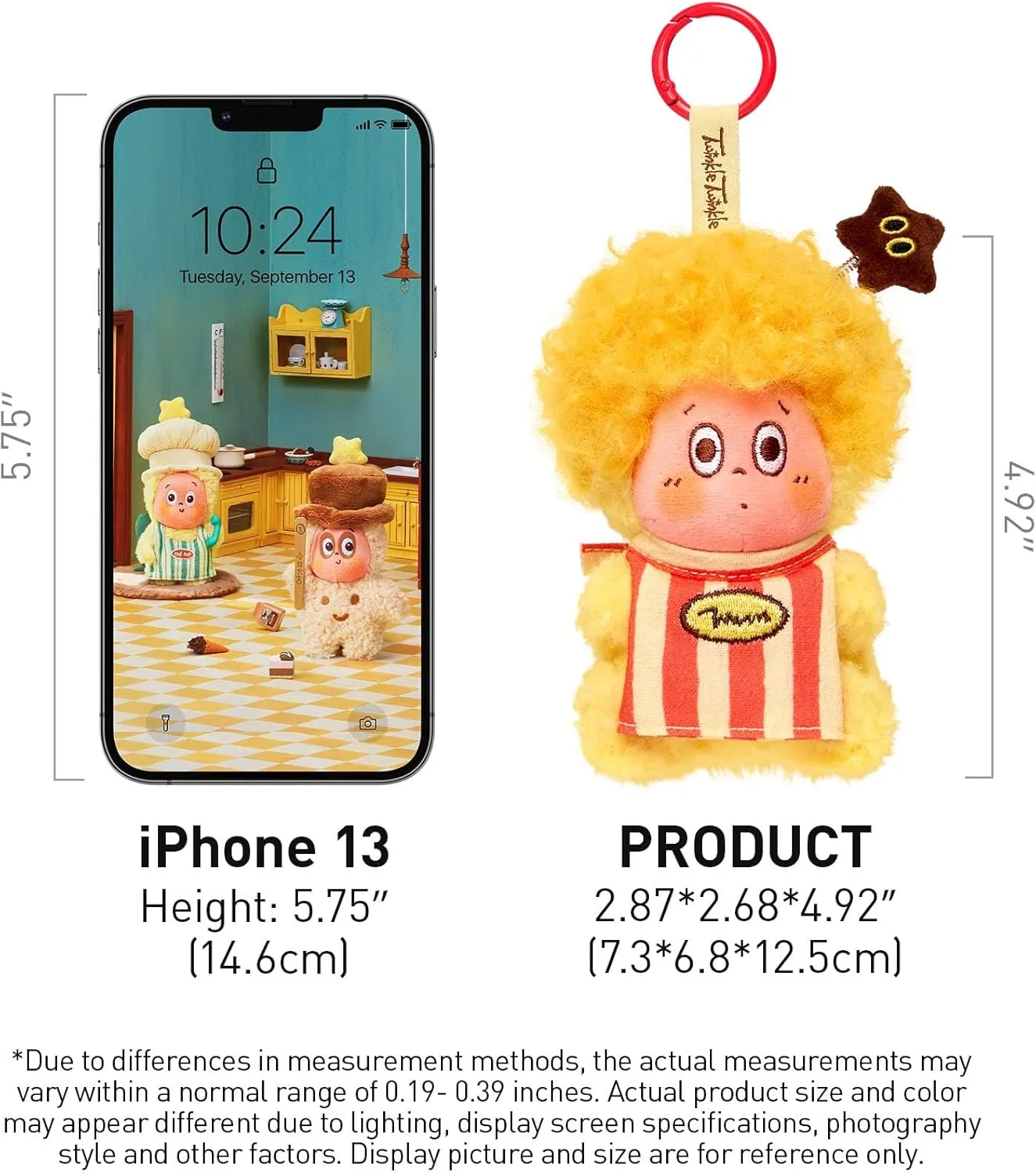 POP MART Twinkle Twinkle Be a Little Star Series - Plush Pendant Blind Box, Random Design Action Figures Collectible Toys Home Decorations, Holiday Birthday Gifts for Girls and Boys, Single Box