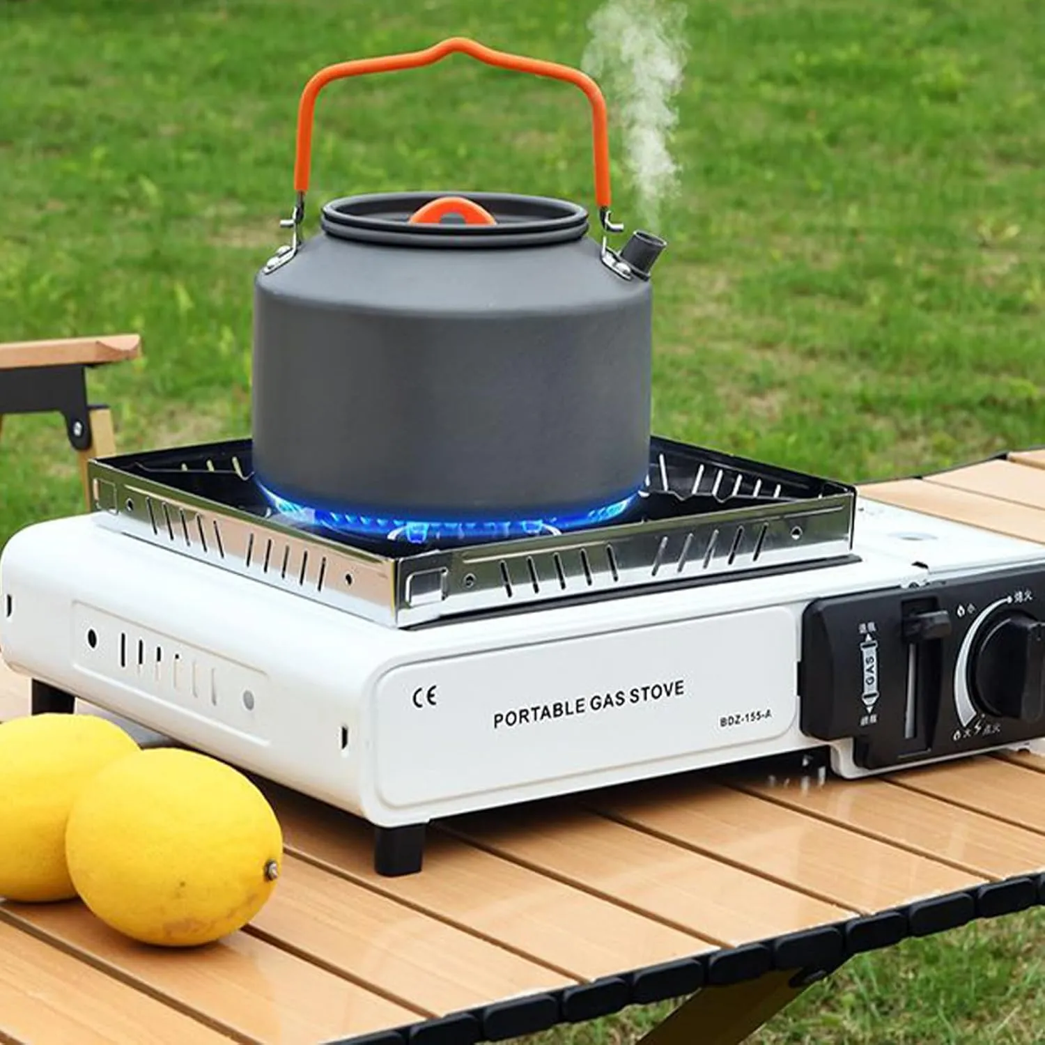 Portable Camping Stove – Single Burner, Compact Cooker | Adjustable 2900W Flame Control Outdoor Cooking Gear, Lightweight Stove for Backpacking, Hiking Trips, Beach Picnics, and Backyard Meals