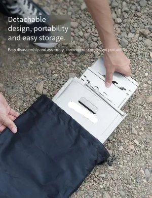 Portable Multi-Functional Stainless Steel BBQ Grill and Hot Pot Stove for Outdoor Camping and Picnics(18.4 * 32.5 * 19.5cm no pot model)