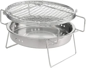 Portable Stainless Steel BBQ Grill Folding Mini Pocket Barbecue Accessory for Home Park Camping Picnic Tool