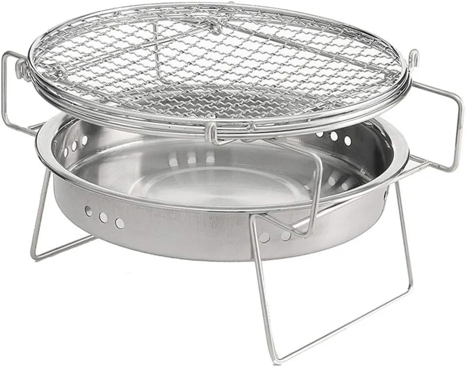 Portable Stainless Steel BBQ Grill Folding Mini Pocket Barbecue Accessory for Home Park Camping Picnic Tool