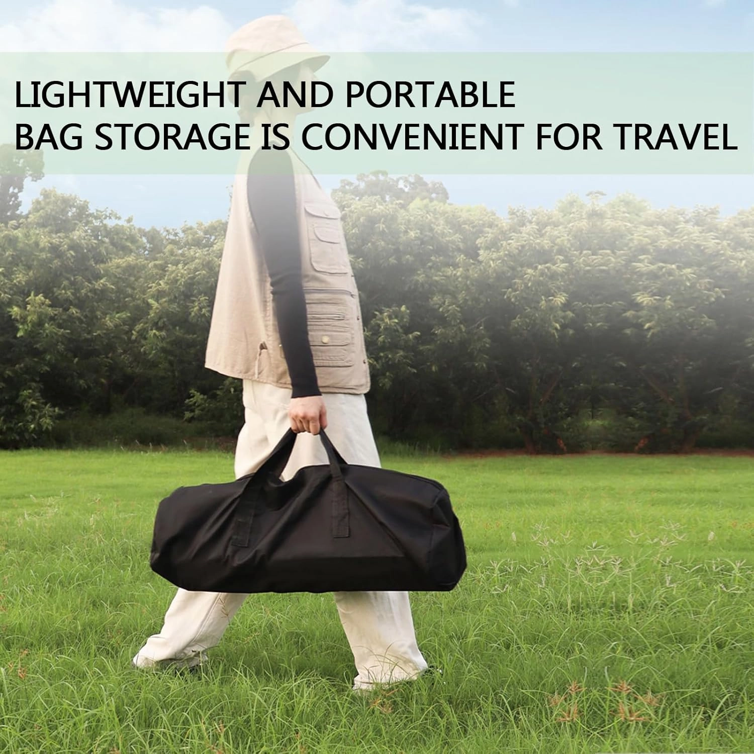 Portable Camping Side Table, Lightweight Aluminum Folding Table with Carry Bag, Ideal for Picnic, BBQ, Cooking, and Outdoor Activities Light Yellow 120×55×50cm/47×21×19.7in